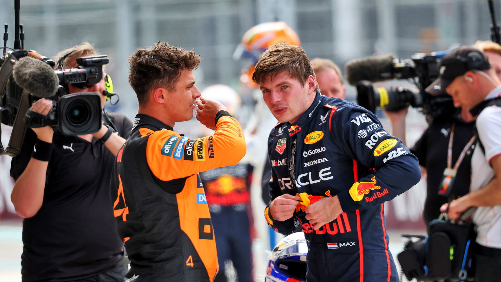 Norris was beaten to pole by Verstappen in Miami