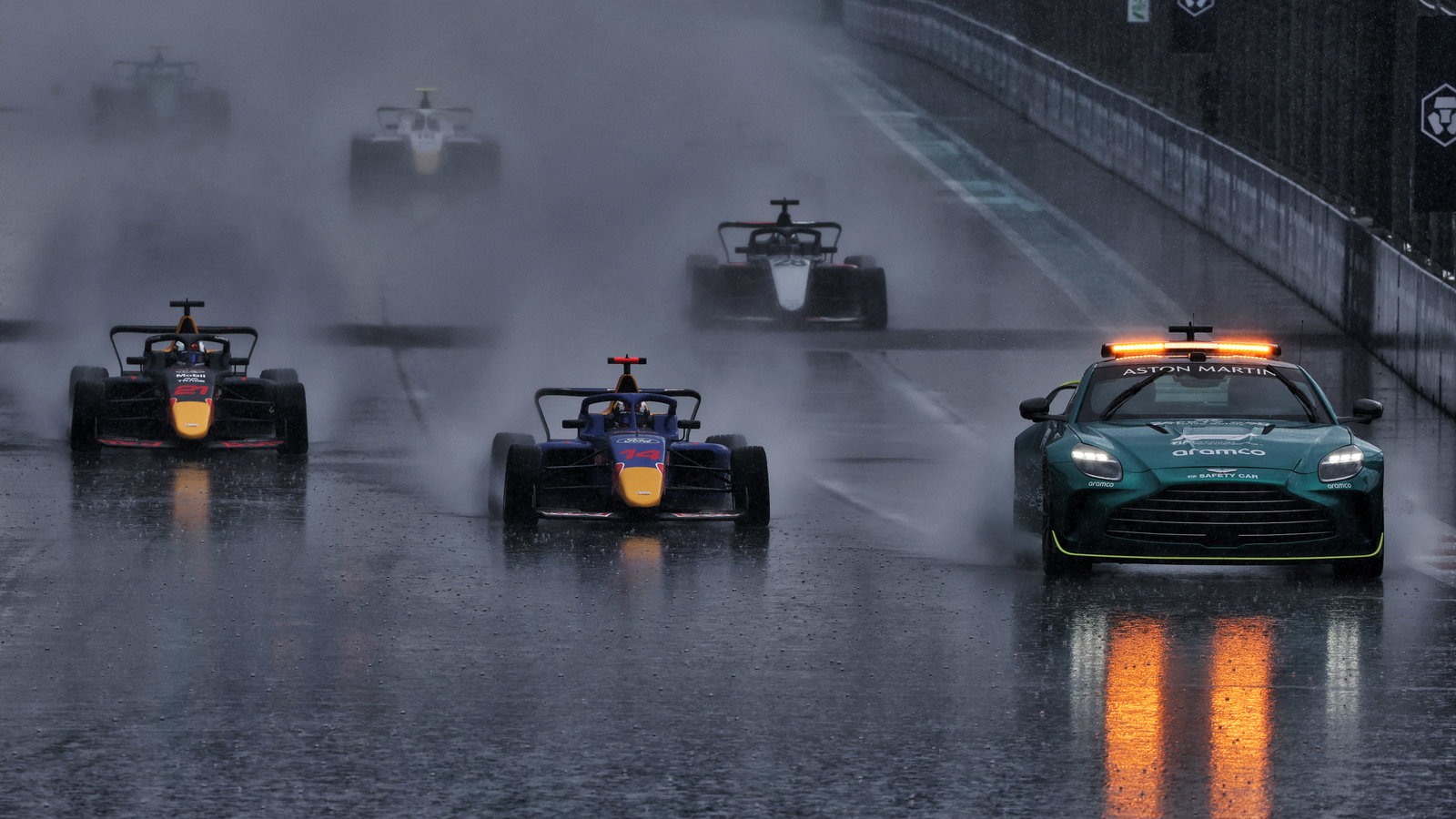 The F1 Academy race was abandoned due to heavy rain