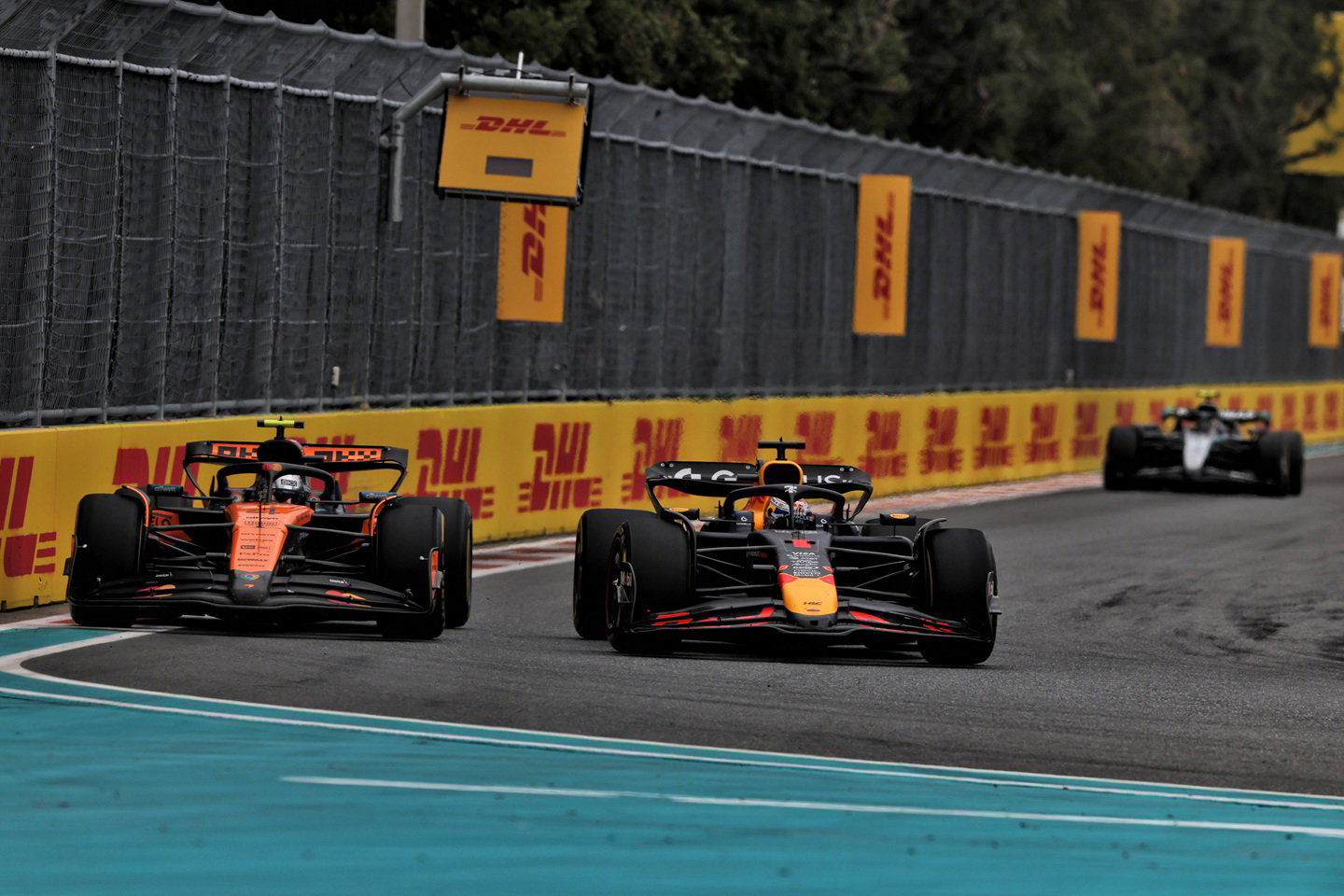 Max Verstappen and Lando Norris
