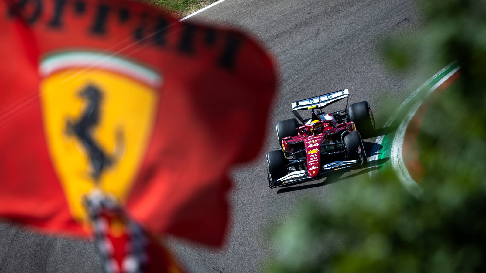 Hamilton took his best result for Ferrari in a Grand Prix