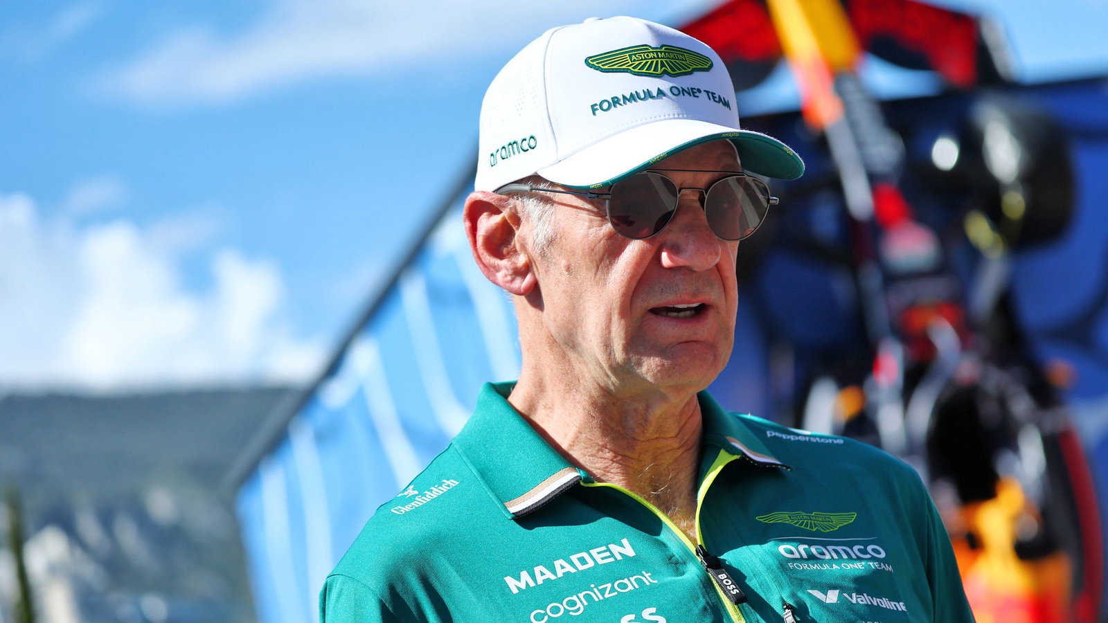 Adrian Newey has made his first public appearance for Aston Martin