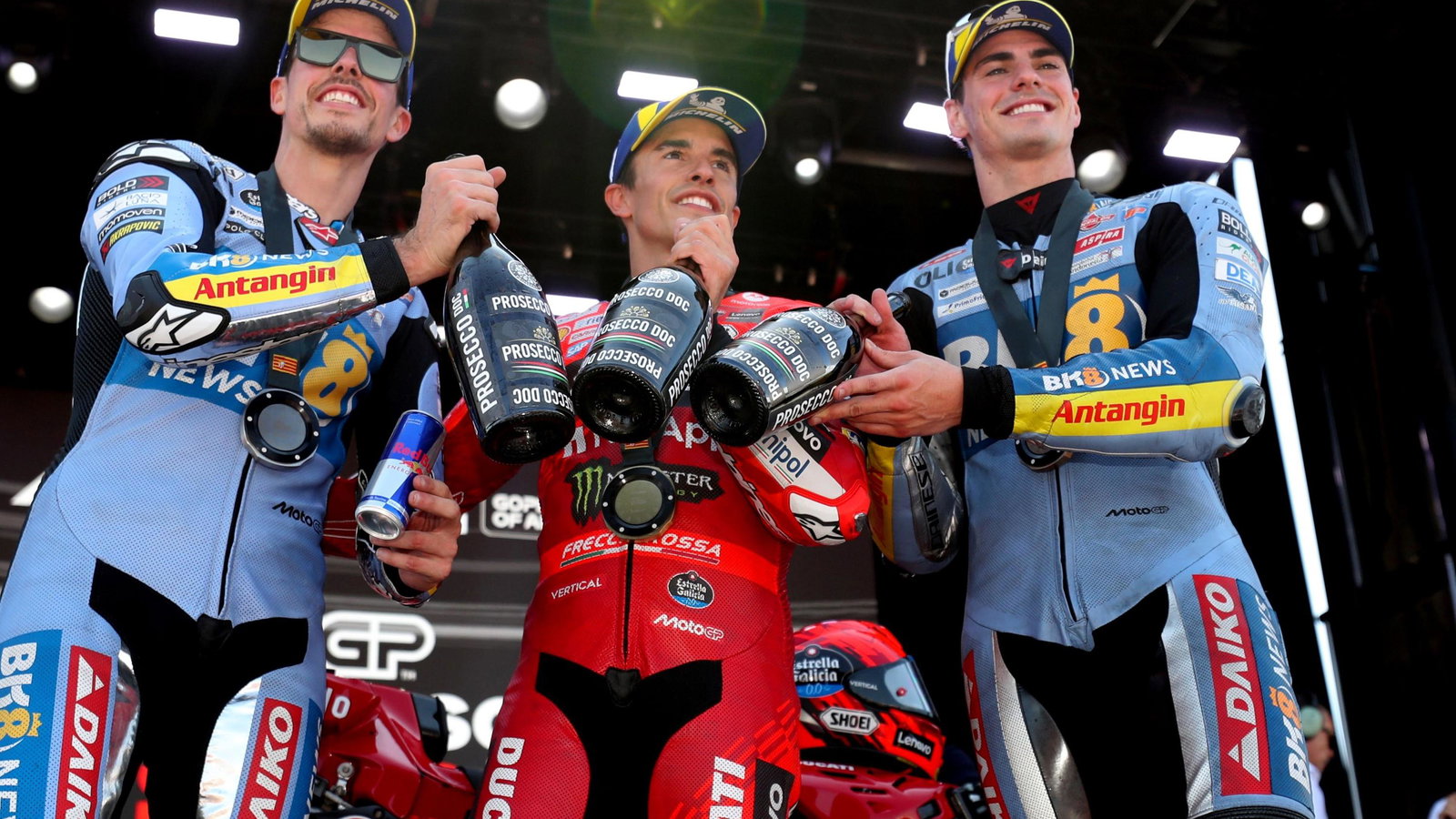 Aldeguer, Alex Marquez, Marc Marquez, 2025 Aragon MotoGP Sprint