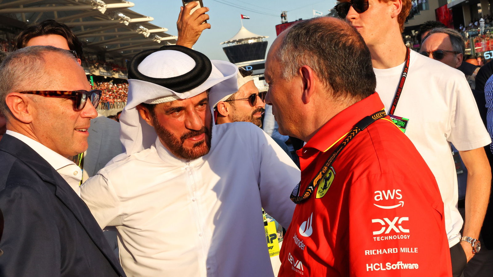 Stefano Domenicali with Fred Vasseur 