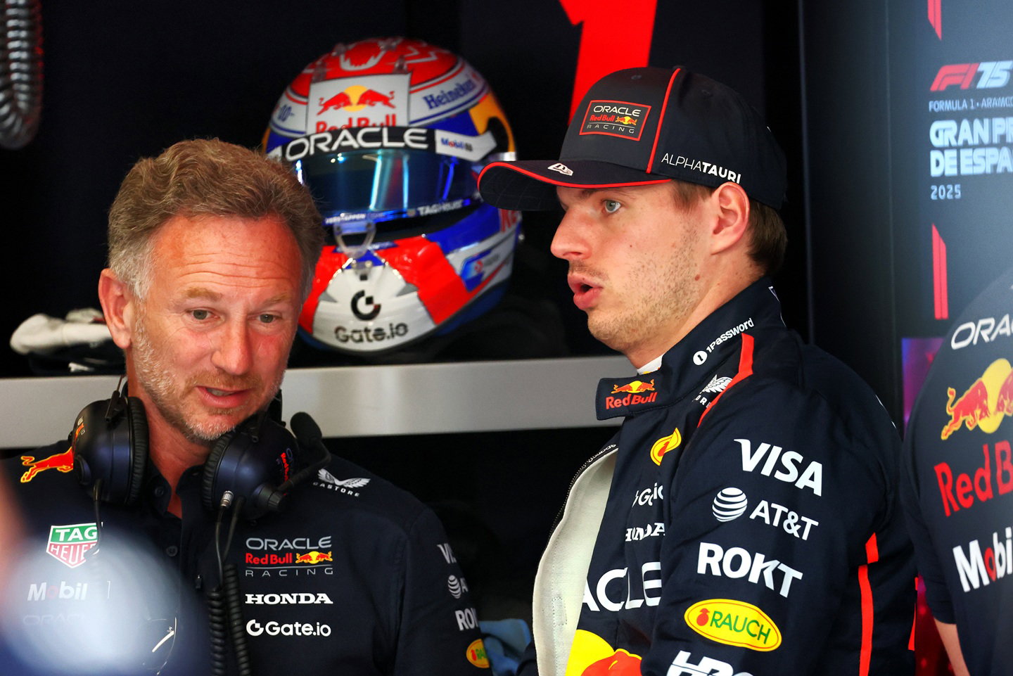 Max Verstappen and Christian Horner