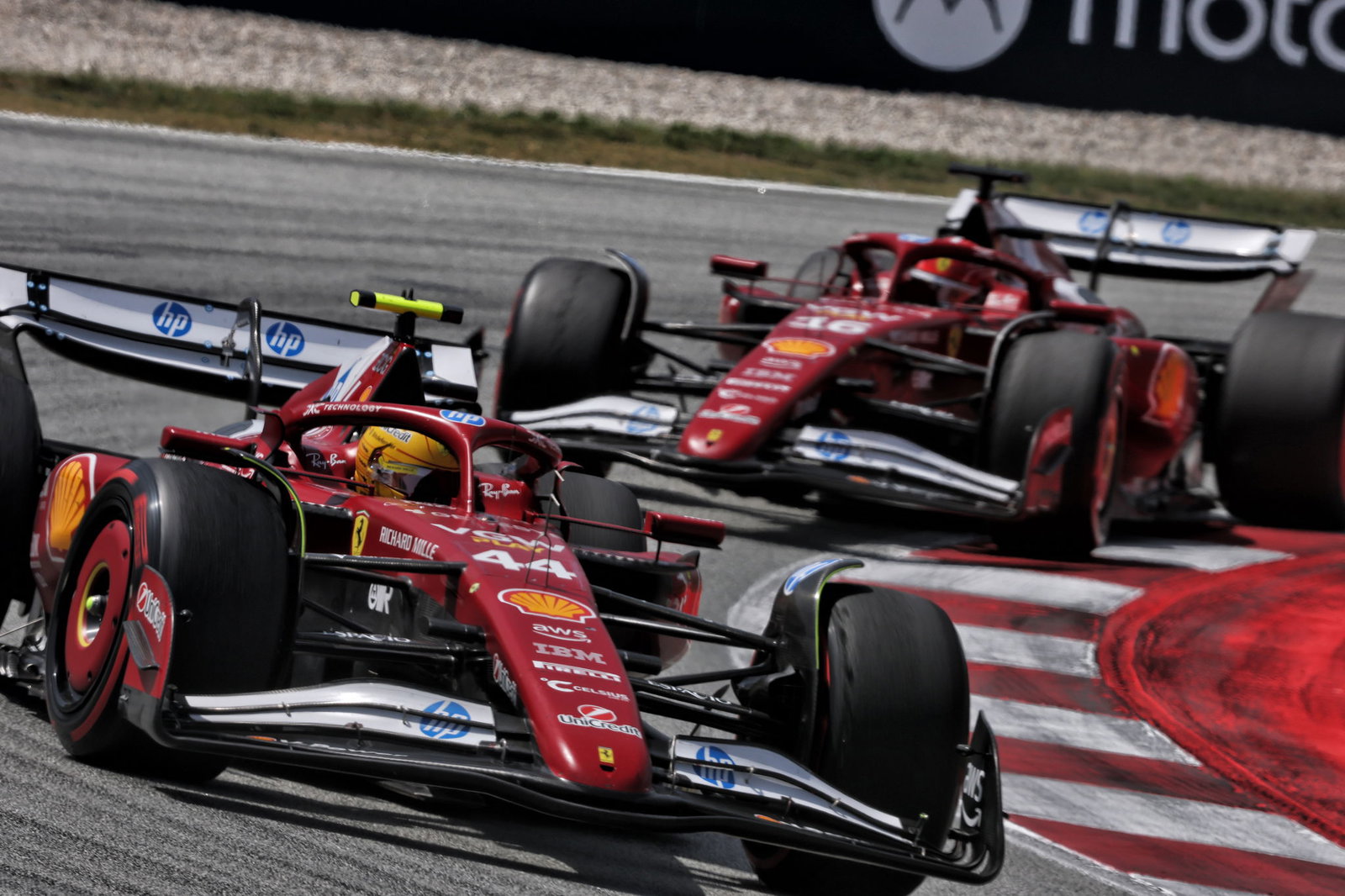 Hamilton and Leclerc both suffered issues with their cars