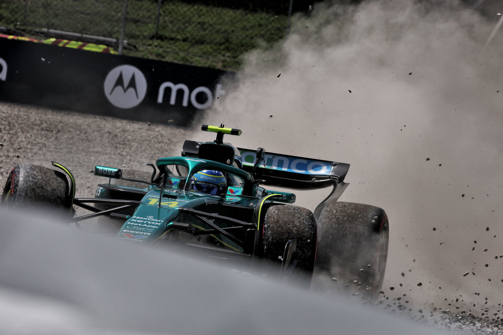 Alonso finally ended his points drought in an eventful race