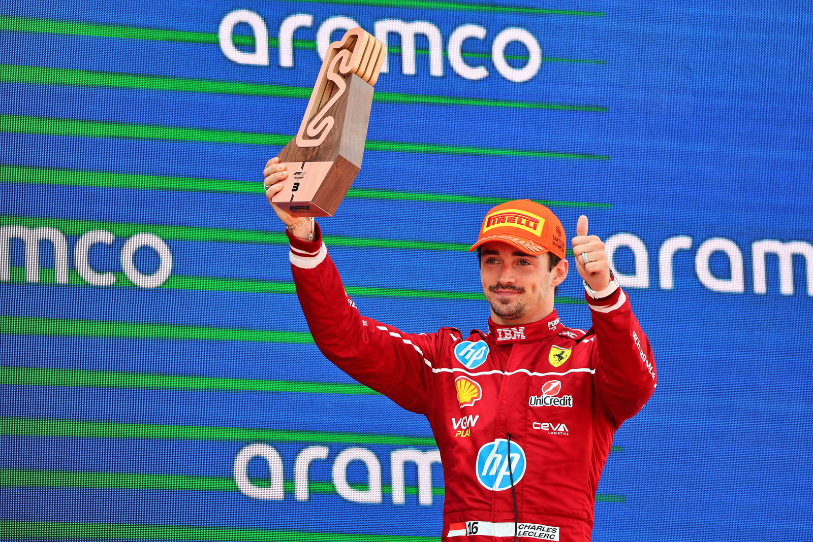Leclerc claimed his third podium of the year