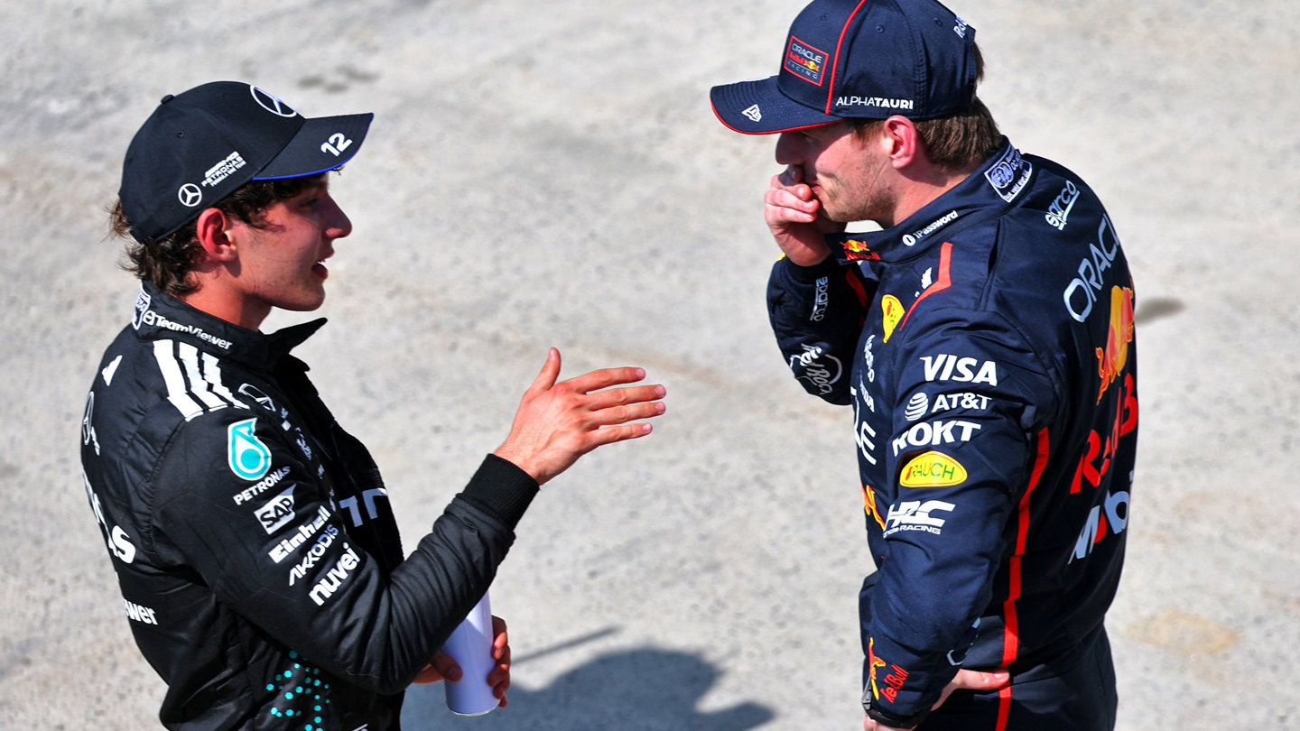 Andrea Kimi Antonelli and Max Verstappen