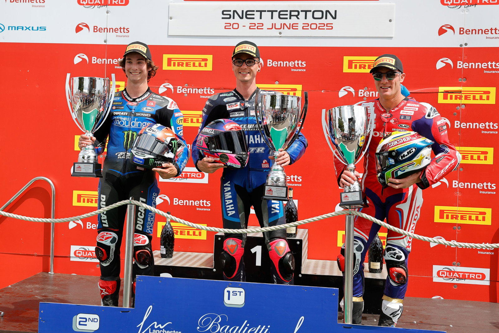 Bradley Ray, BSB, 2025, Snetterton, podium, Tommy Bridewell, Rory Skinner