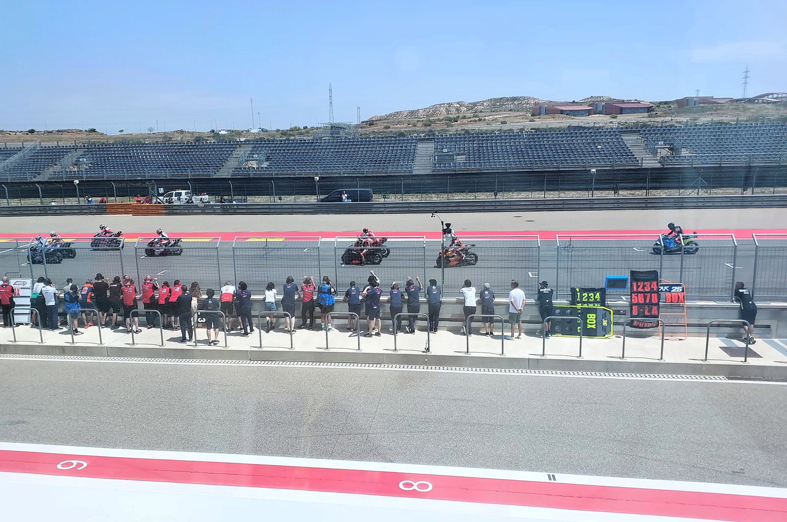 Practice start at the 2025 Aragon MotoGP test