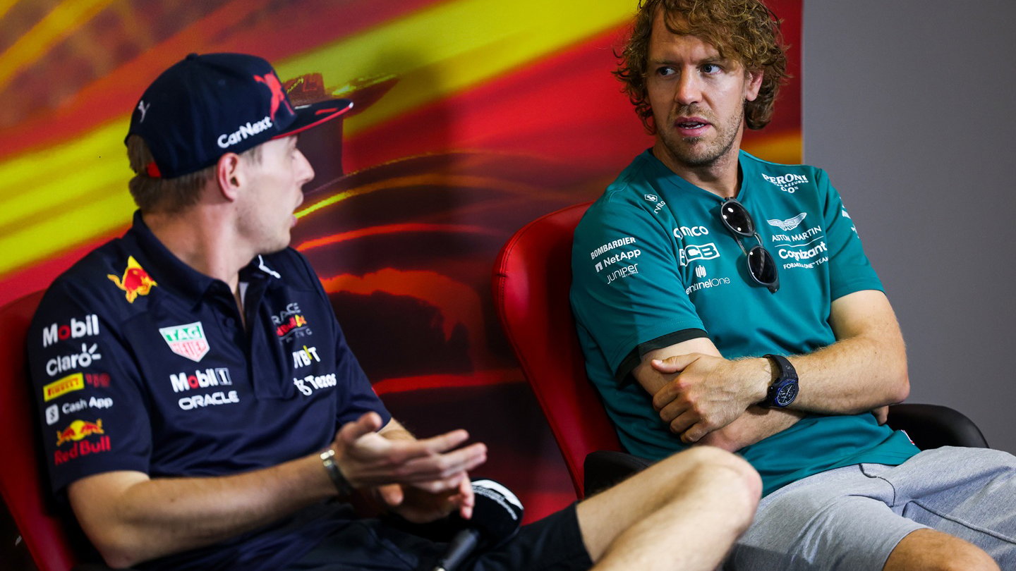 Sebastian Vettel and Max Verstappen