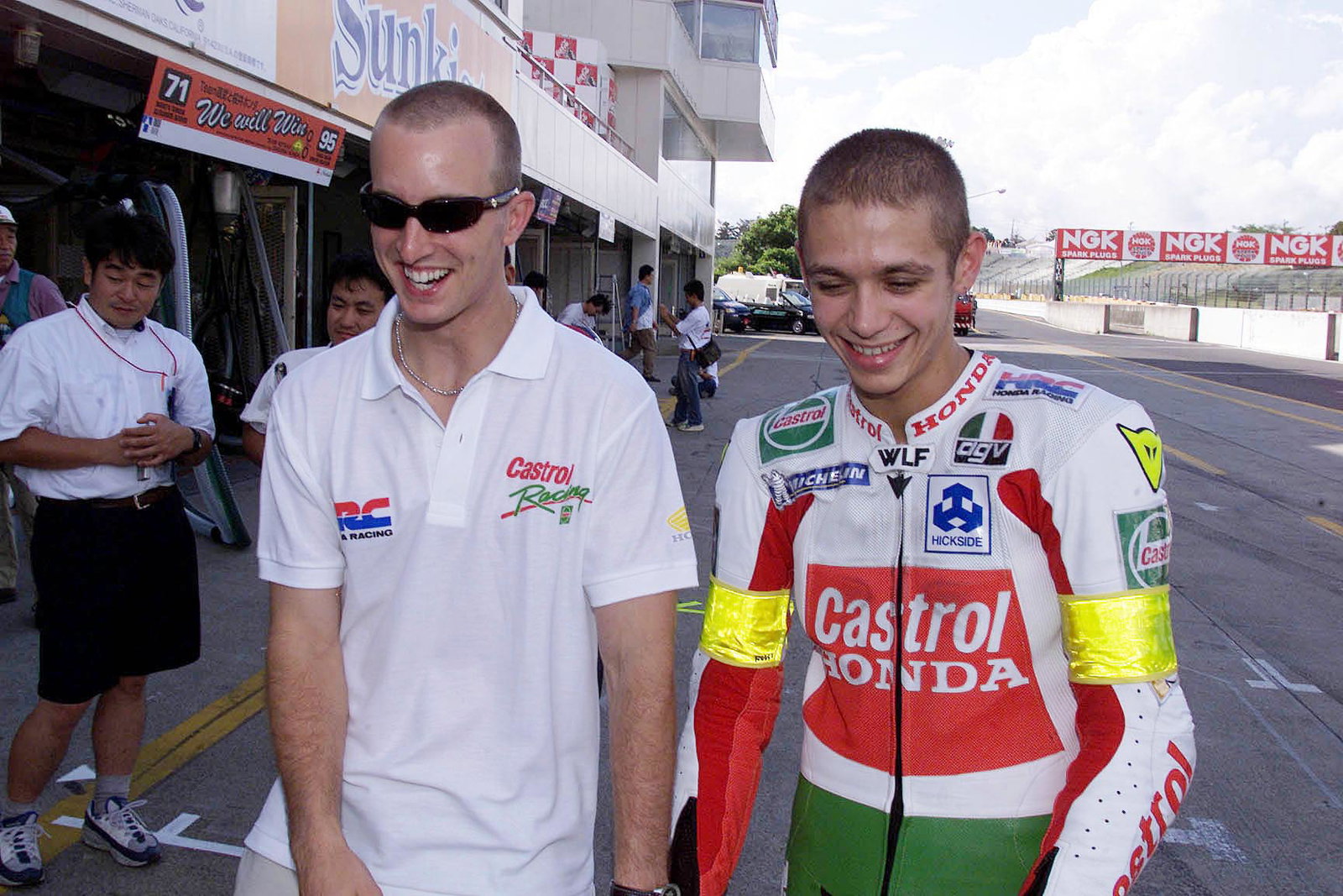 Valentino Rossi and Colin Edwards