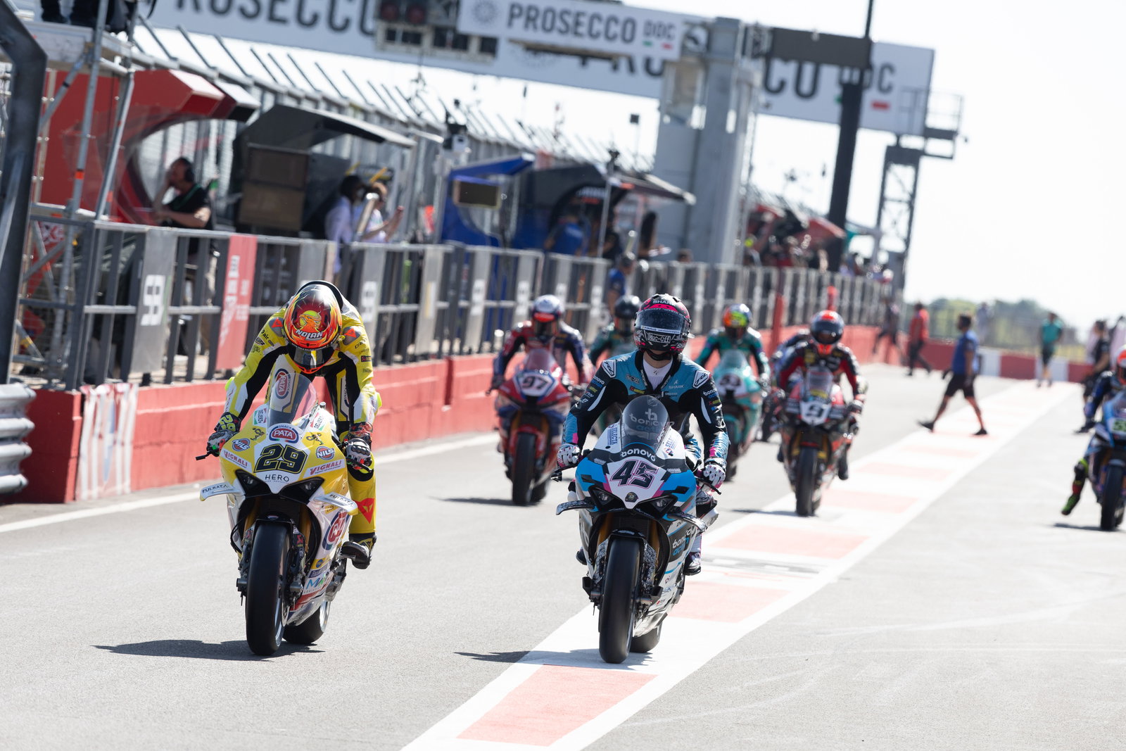 Andrea Iannone, Scott Redding, 2025 UK WorldSBK. Credit: Gold and Goose.