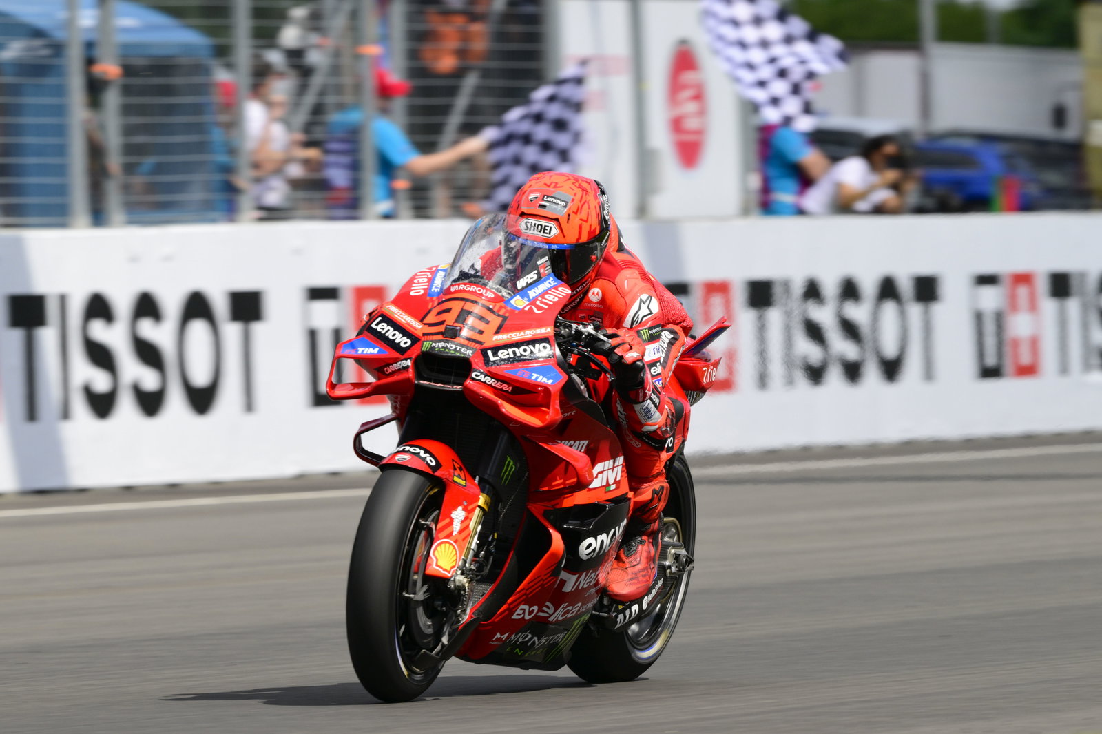 2025 Czech MotoGP: Marc Marquez wins farcical sprint, dodges tyre