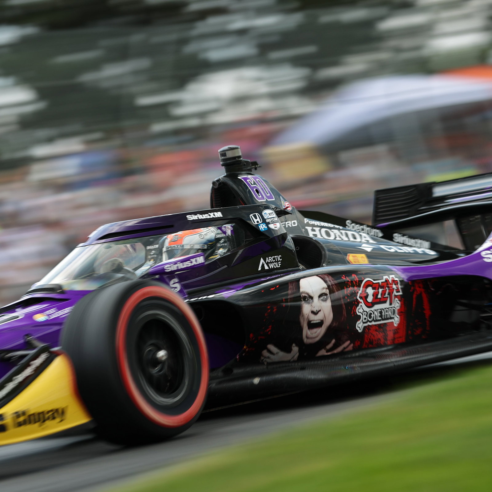 Felix Rosenqvist in his Black Sabbath liveried Meyer Shank.