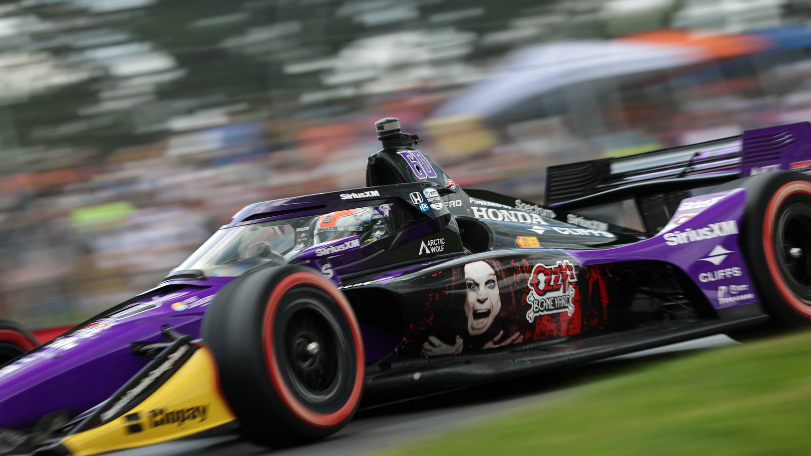 Felix Rosenqvist in his Black Sabbath liveried Meyer Shank.