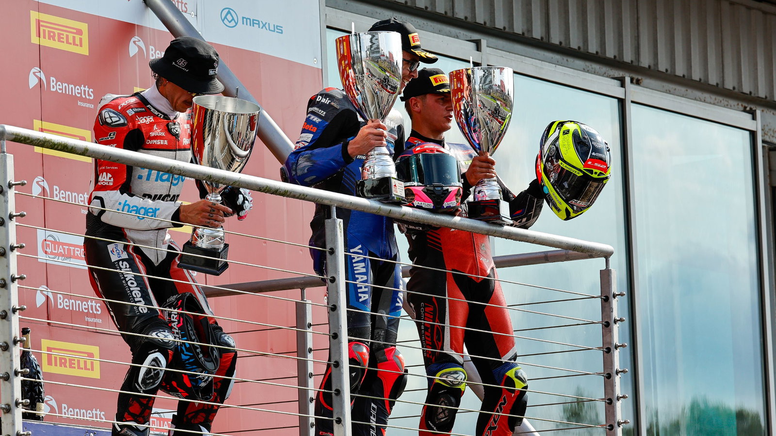 Bradley Ray, Scott Redding, Kyle Ryde, British Superbikes, BSB, 2025, Brands Hatch, Race 1 podium