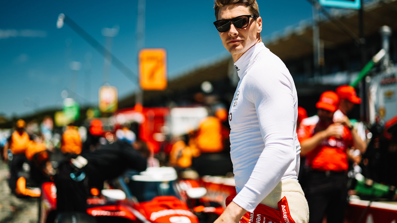 Josef Newgarden at Laguna Seca.
