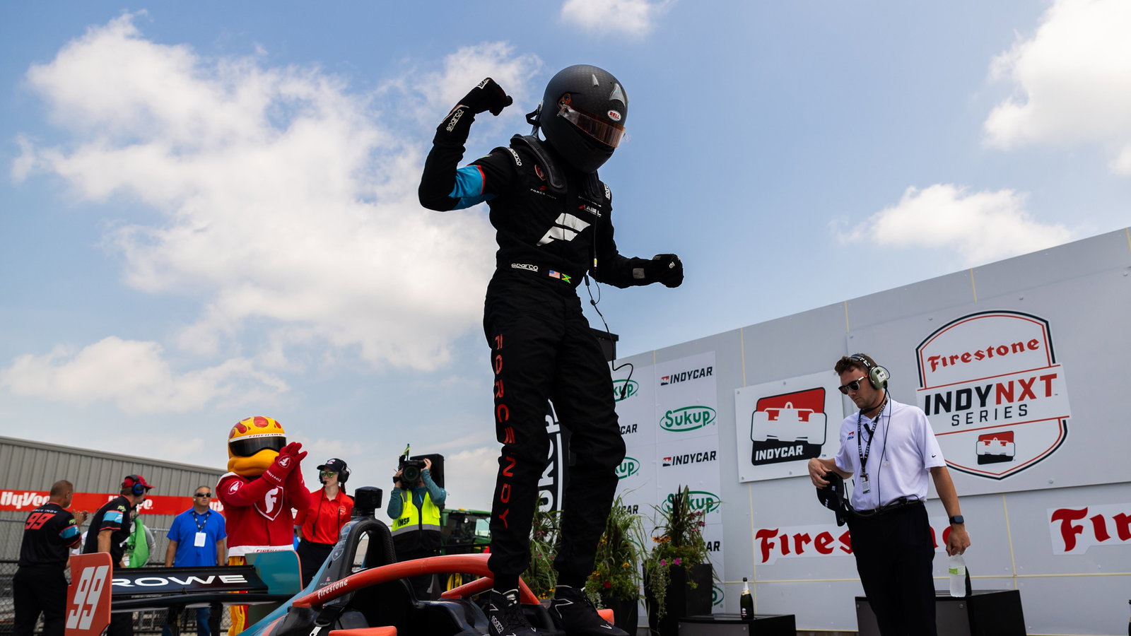 Myles Rowe became the first Black driver to win in INDY NXT in Iowa.