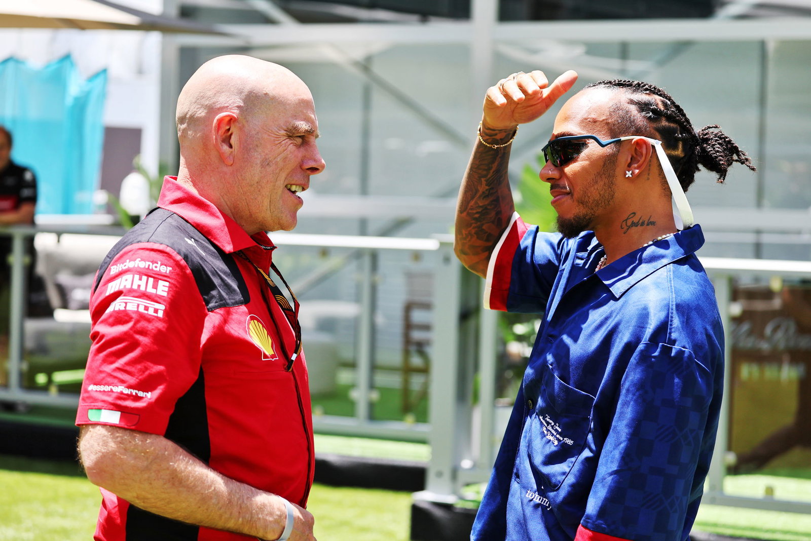 Jock Clear and Lewis Hamilton