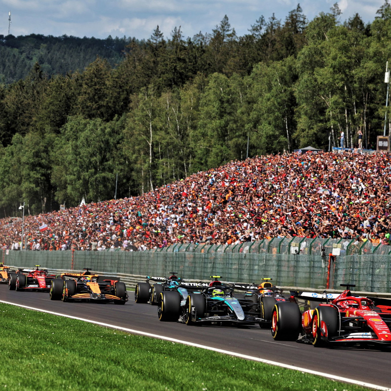 The start of the Belgian GP 