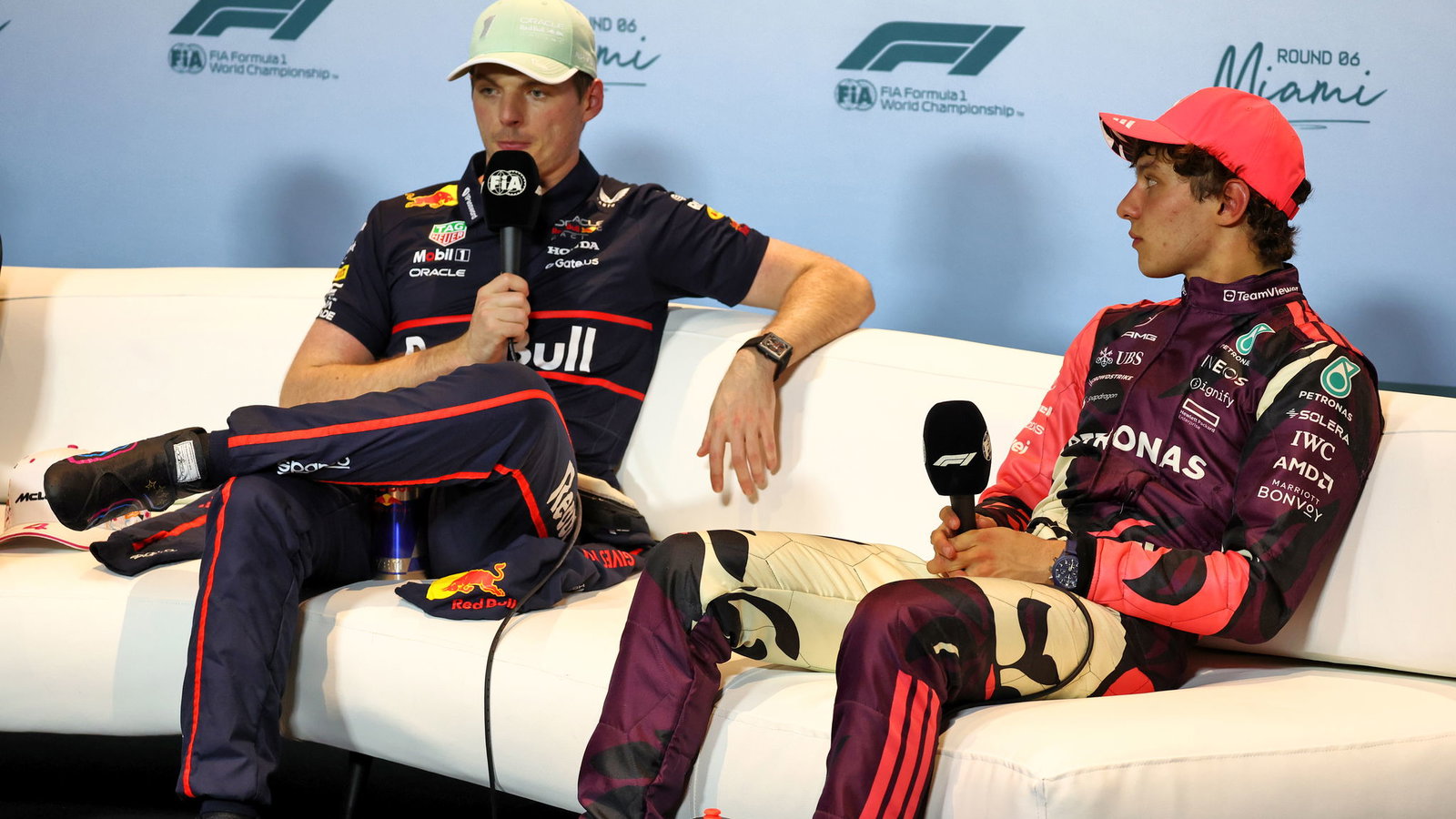 Max Verstappen and Kimi Antonelli