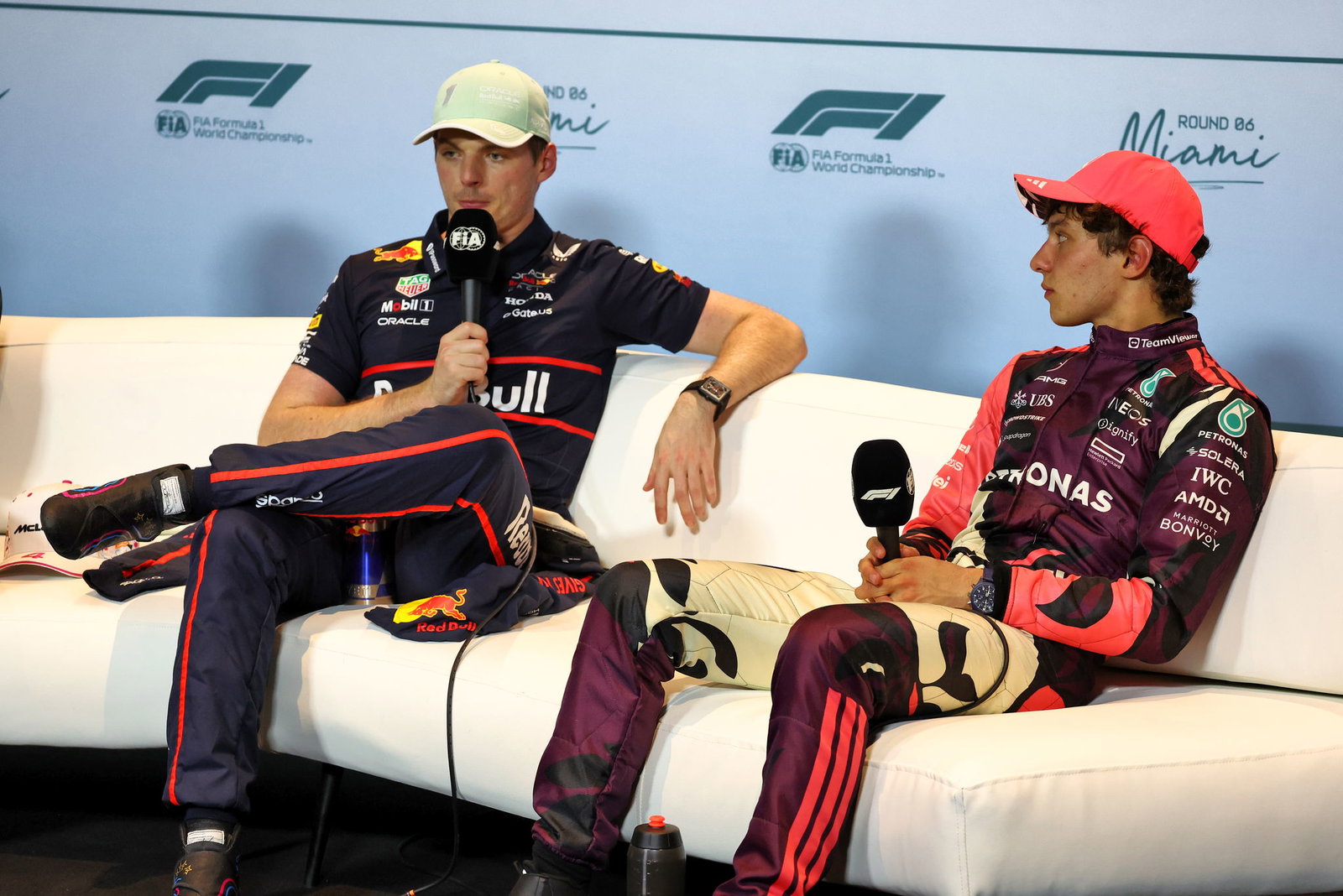 Max Verstappen and Kimi Antonelli 