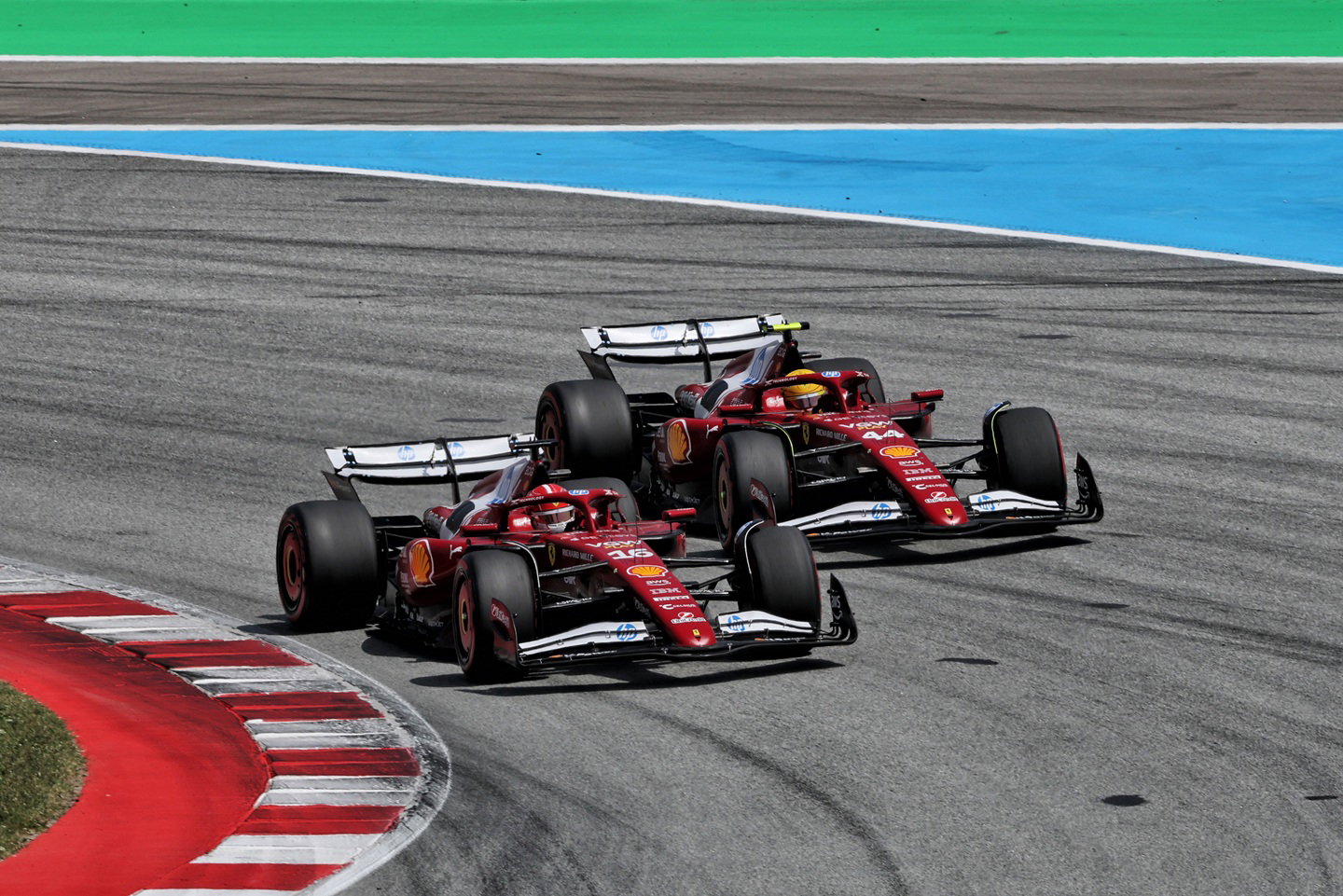 Charles Leclerc and Lewis Hamilton