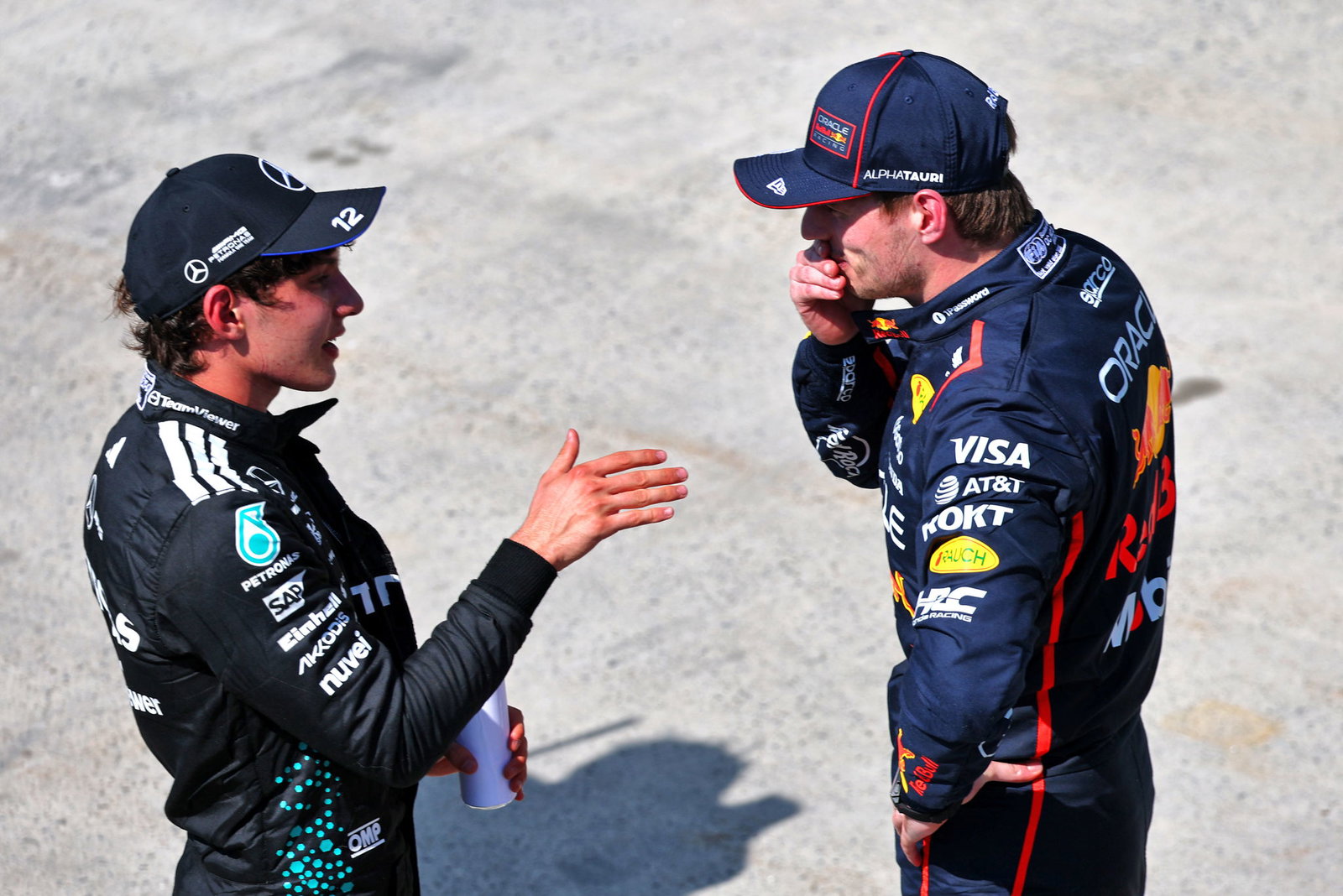 Kimi Antonelli and Max Verstappen