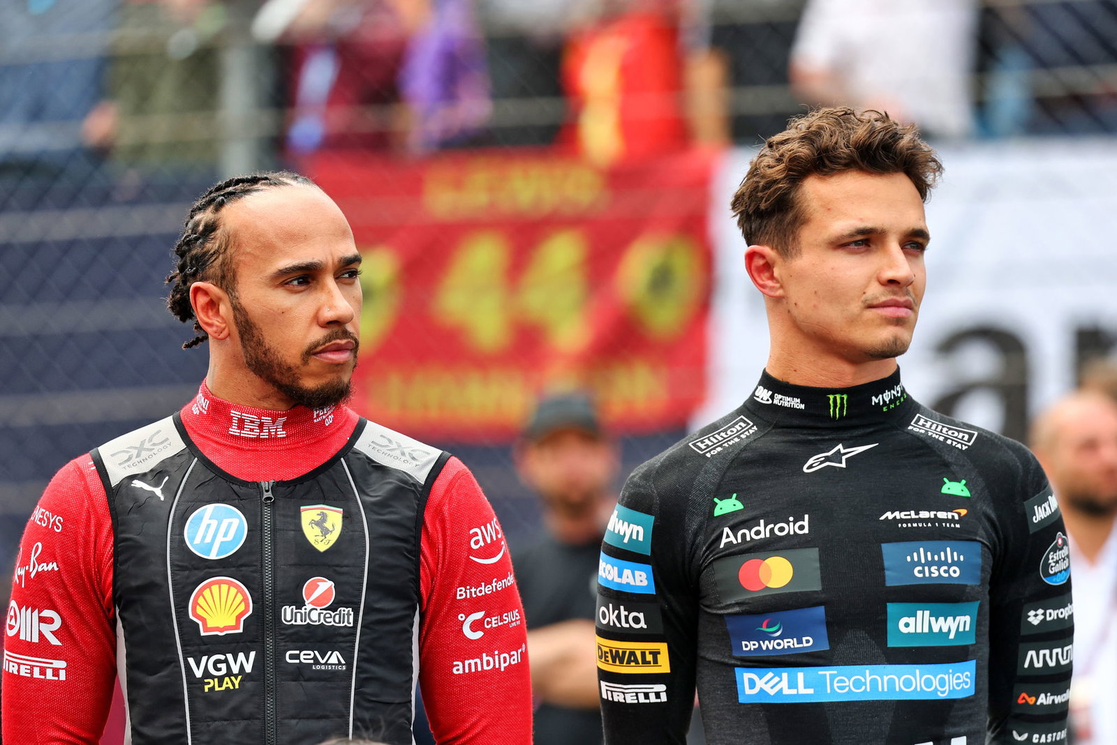 Lewis Hamilton, Lando Norris