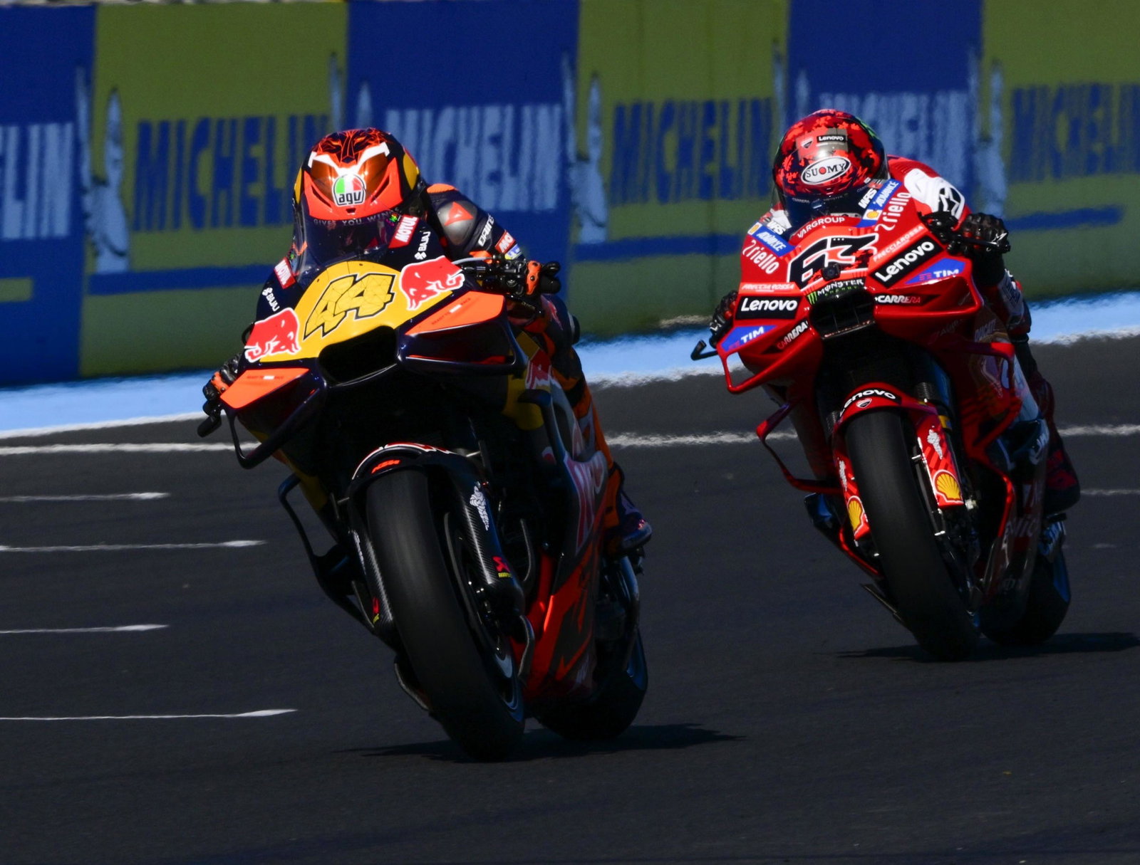 Pol Espargaro, Francesco Bagnaia, 2025 Hungarian MotoGP