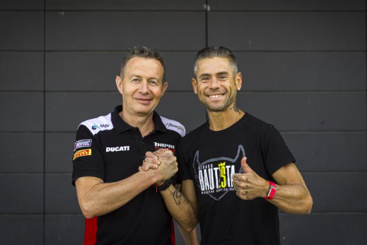 Marco Barnabo, Alvaro Bautista. Credit: Barni Racing Team.