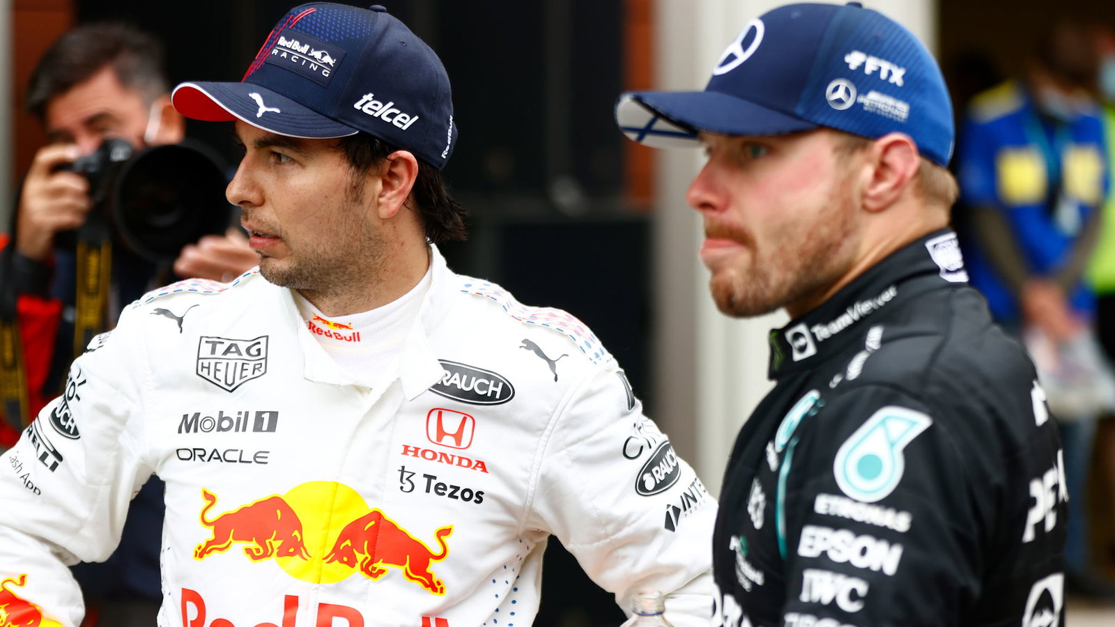 Sergio Perez and Valtteri Bottas in 2021