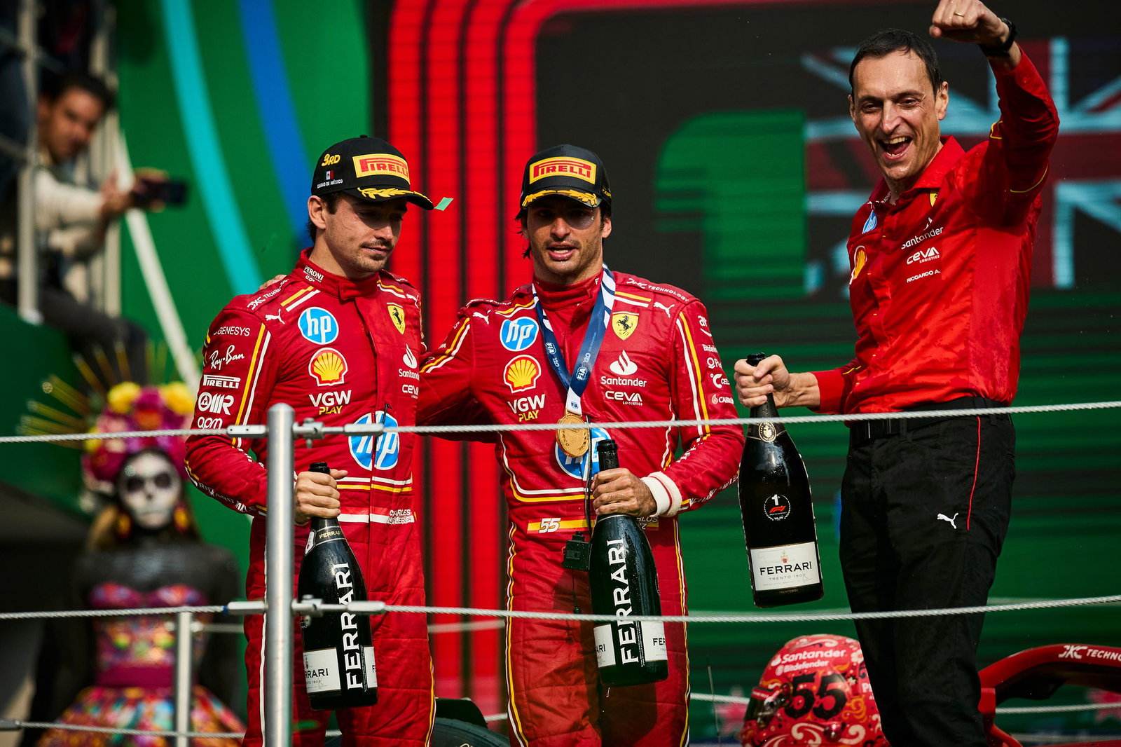 Sainz won four times for Ferrari