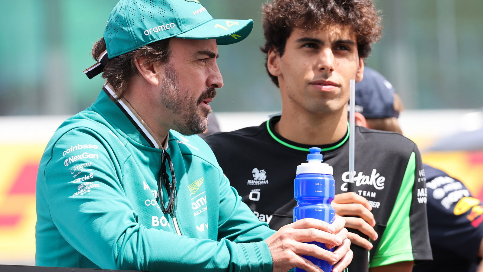 Fernando Alonso and Gabriel Bortoleto