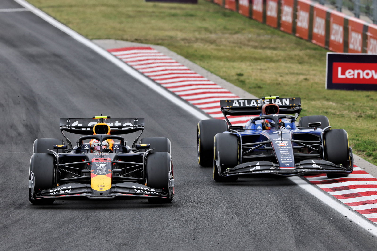 Yuki Tsunoda on track in Hungary
