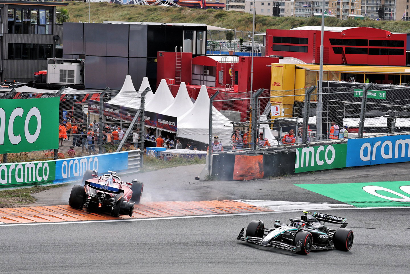 Kimi Antonelli and Charles Leclerc
