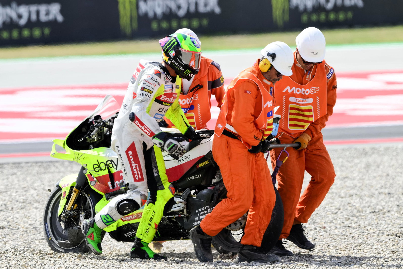 Franco Morbidelli, crash, 2025 Catalan MotoGP