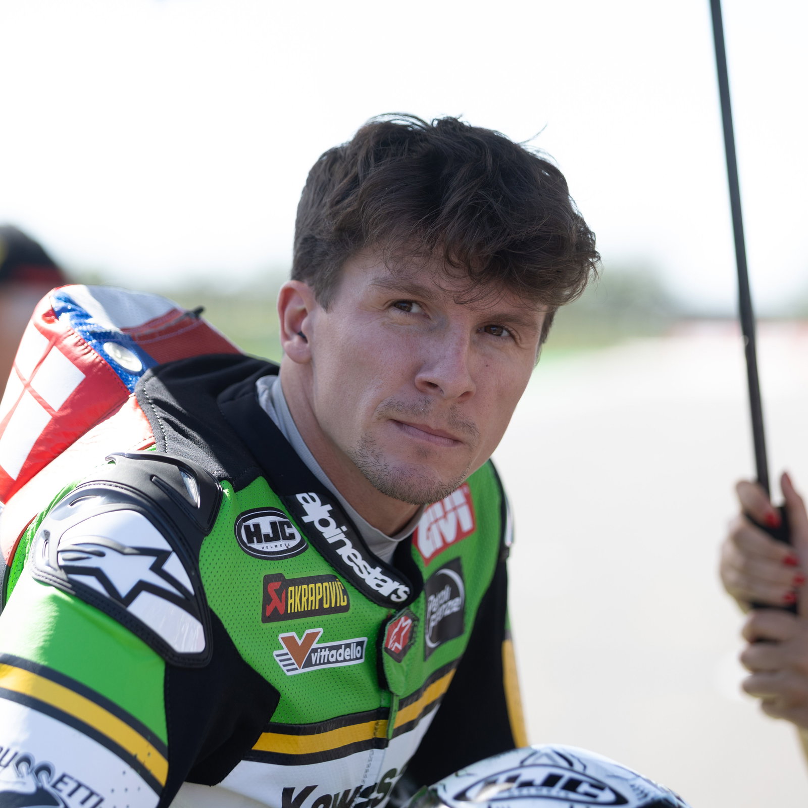 Garrett Gerloff, 2025 French WorldSBK, grid. Credit: Gold and Goose.