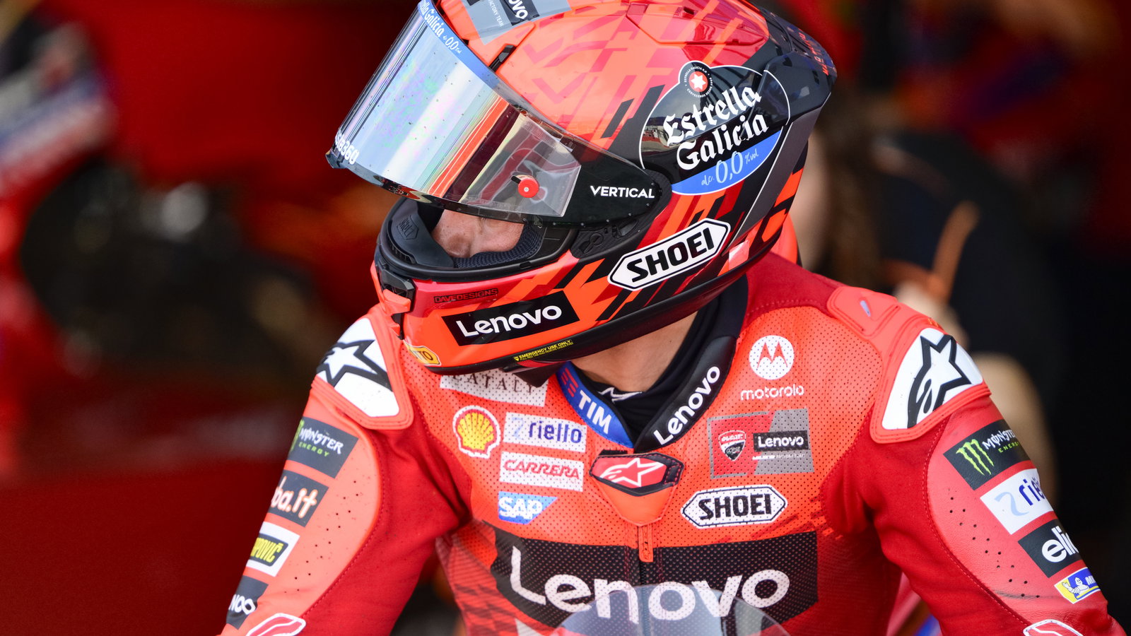 Marc Marquez, 2025 MotoGP San Marino Grand Prix, pit lane. Credit: Gold and Goose.