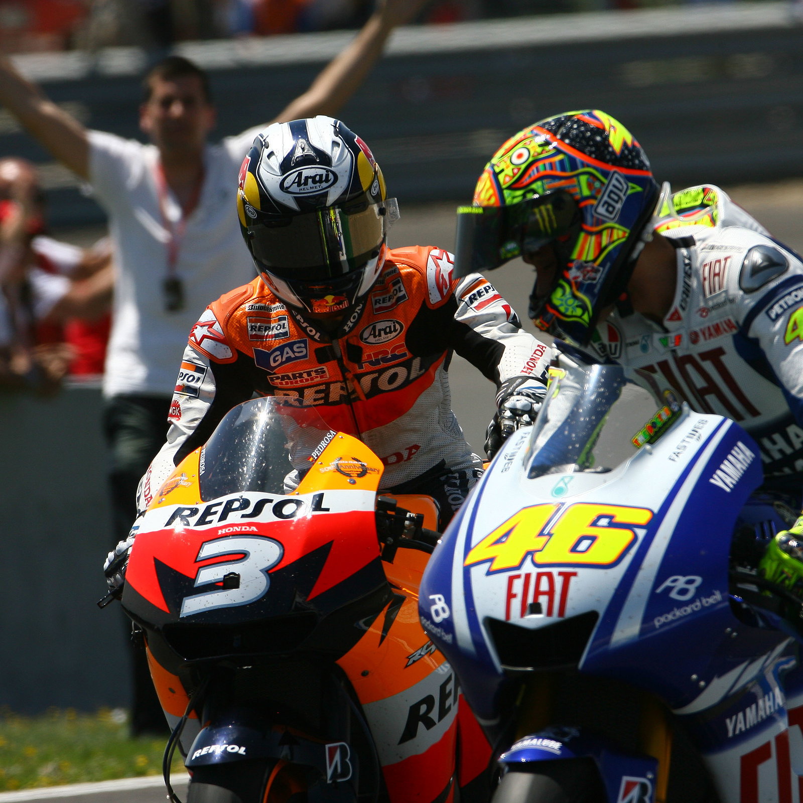 Valentino Rossi, Dani Pedrosa, 2009 Spanish MotoGP