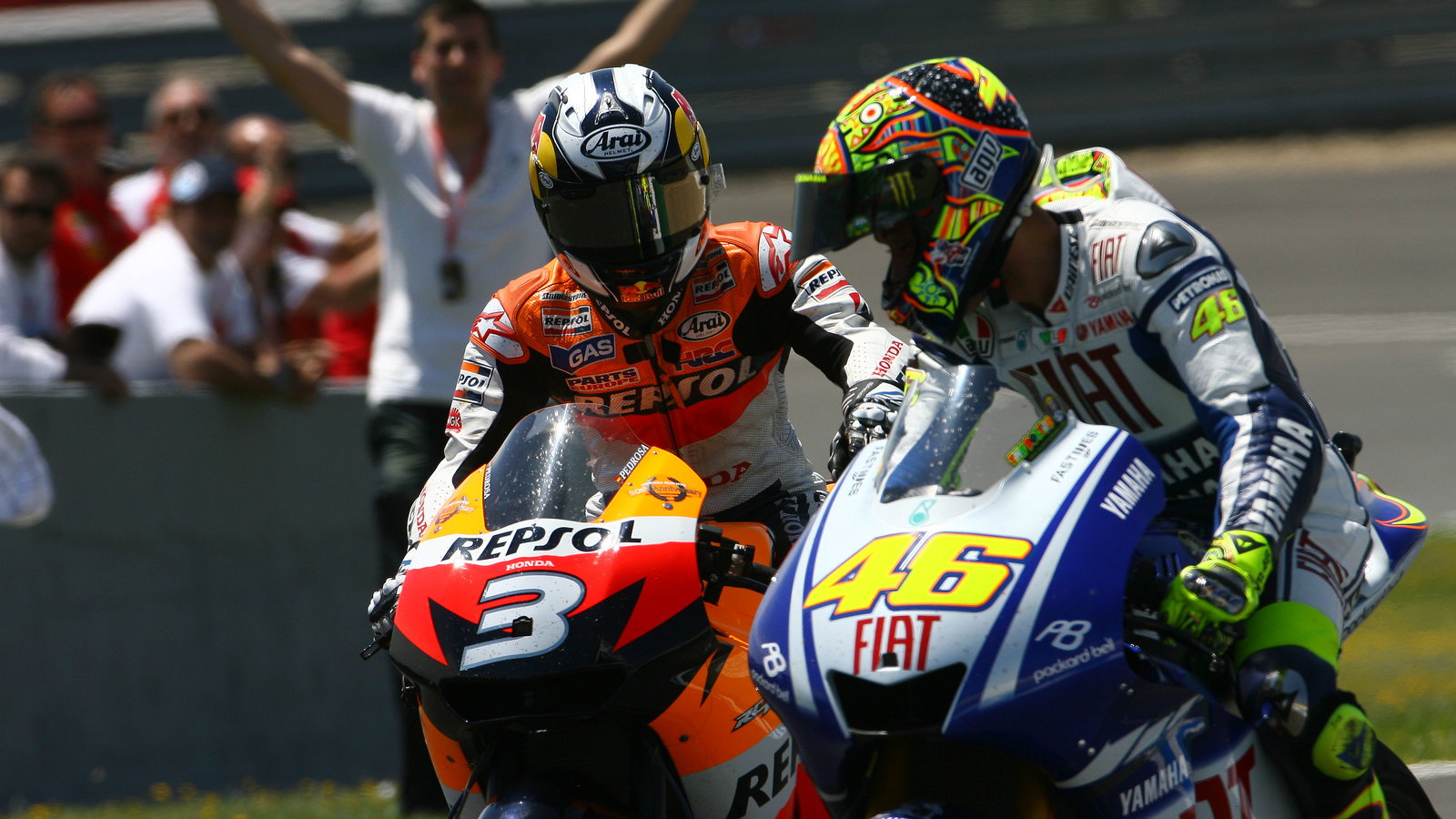 Valentino Rossi, Dani Pedrosa, 2009 Spanish MotoGP