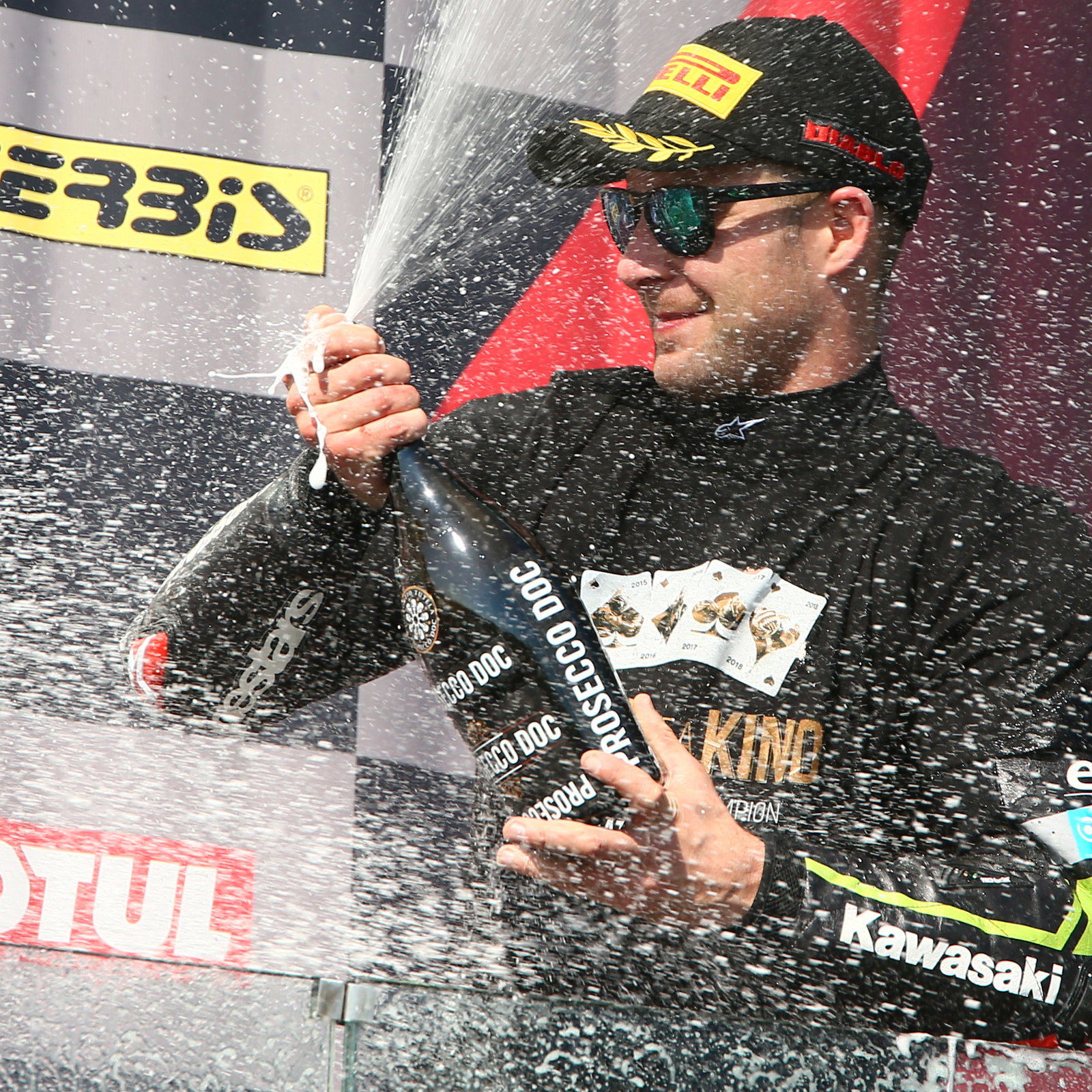 Joanthan Rea, 2018 French WorldSBK, podium. Credit: Gold and Goose.