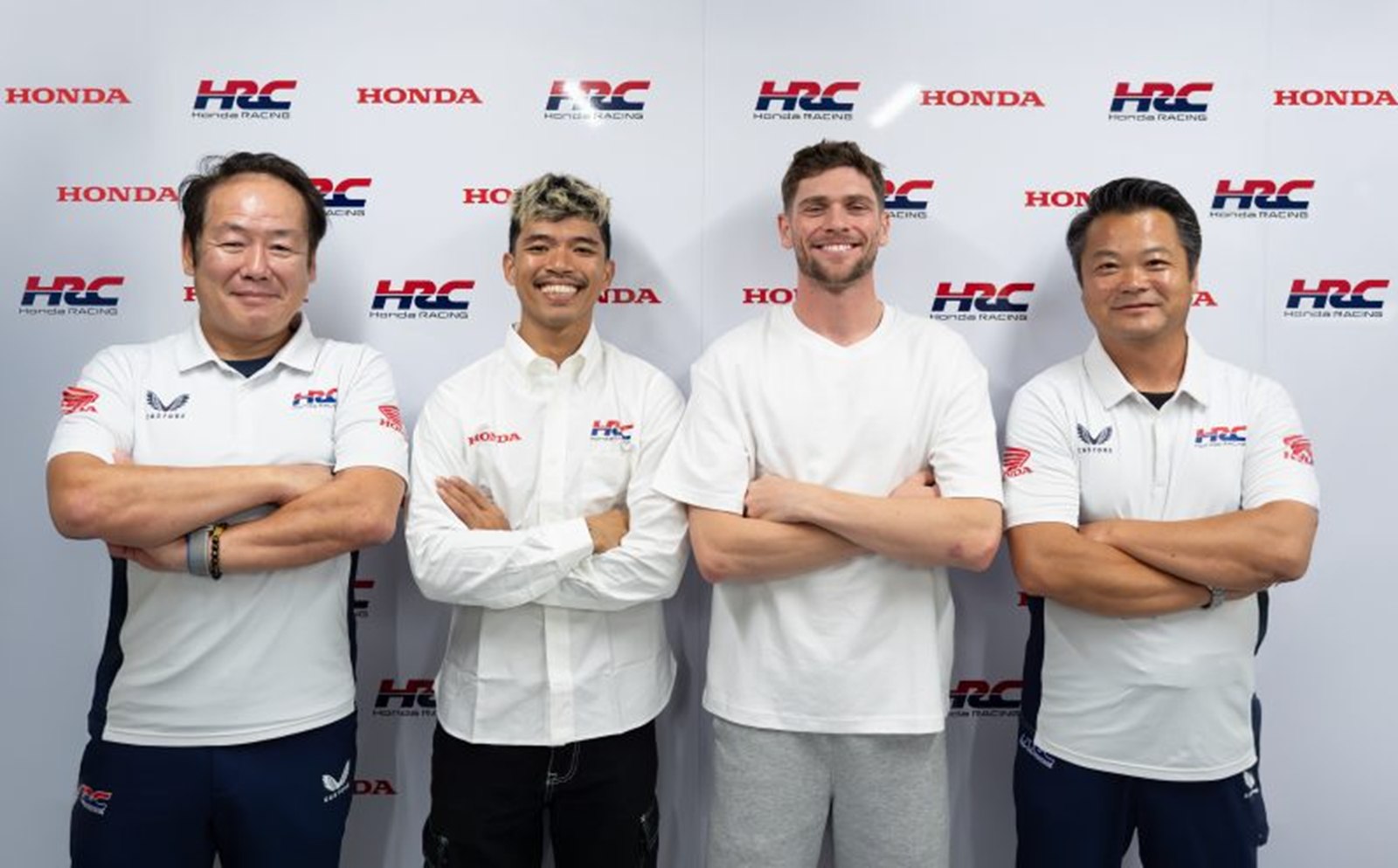 Somkiat Chantra and Jake Dixon with HRC management. Credit: HRC.
