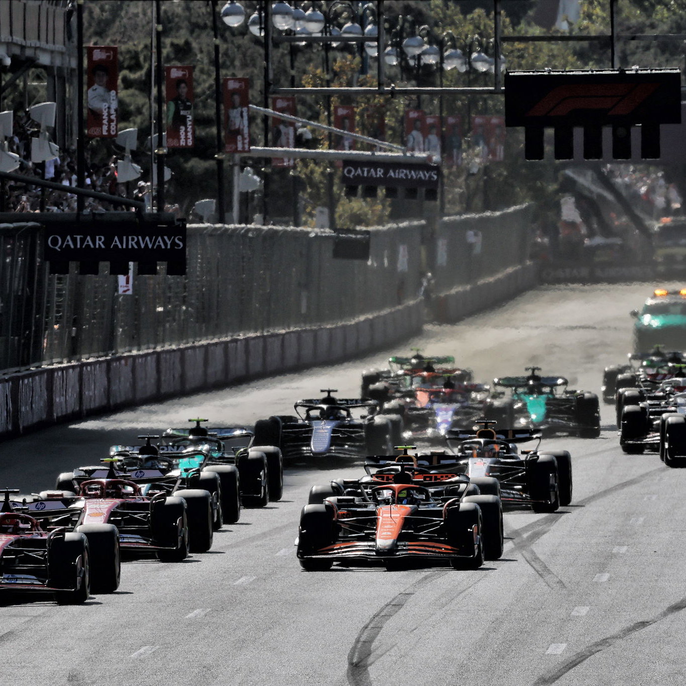 The start of the 2024 Azerbaijan Grand Prix