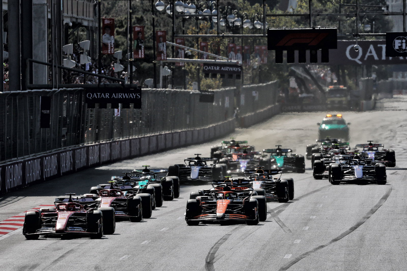 The start of the 2024 Azerbaijan Grand Prix