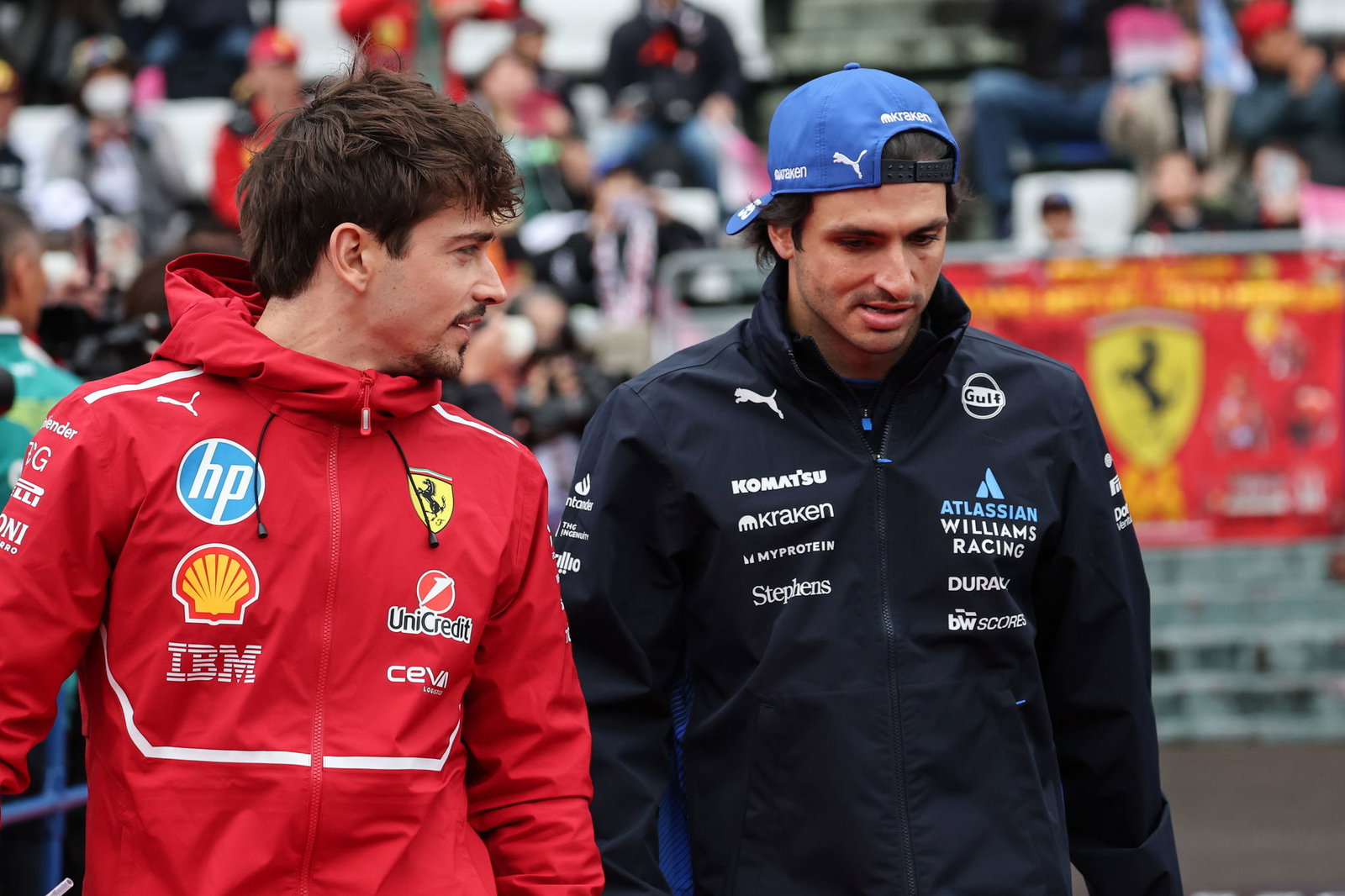 Leclerc and Sainz drove home together