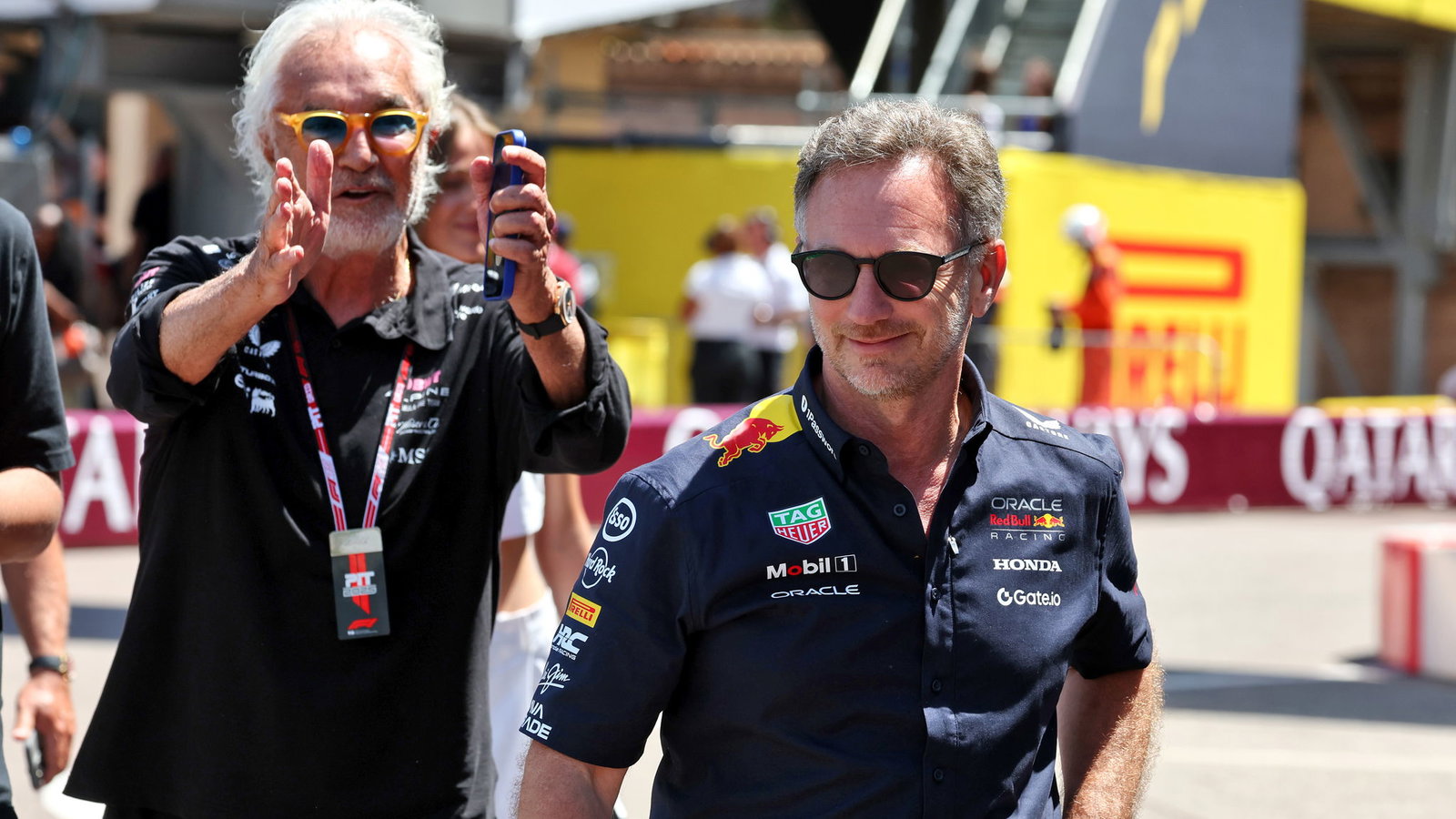 Flavio Briatore and Christian Horner