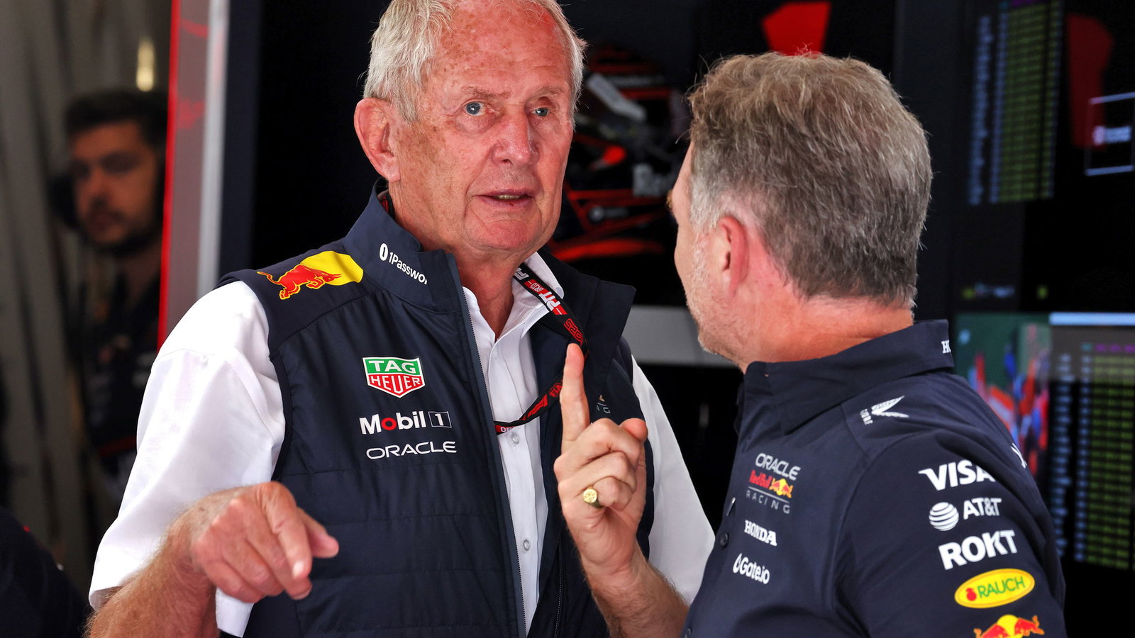 Helmut Marko and Christian Horner