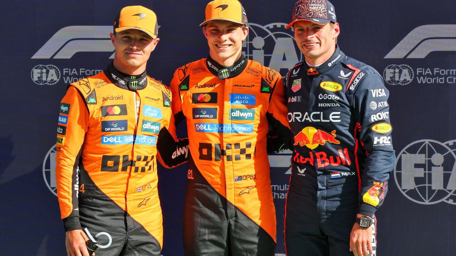 Verstappen has closed in on the McLaren pair 